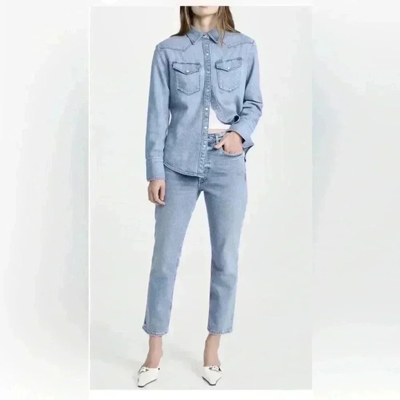 NEW Citizens Of Humanity Charlotte Crop High Rise Straight Jeans Dalia Size 27 - Picture 1 of 13